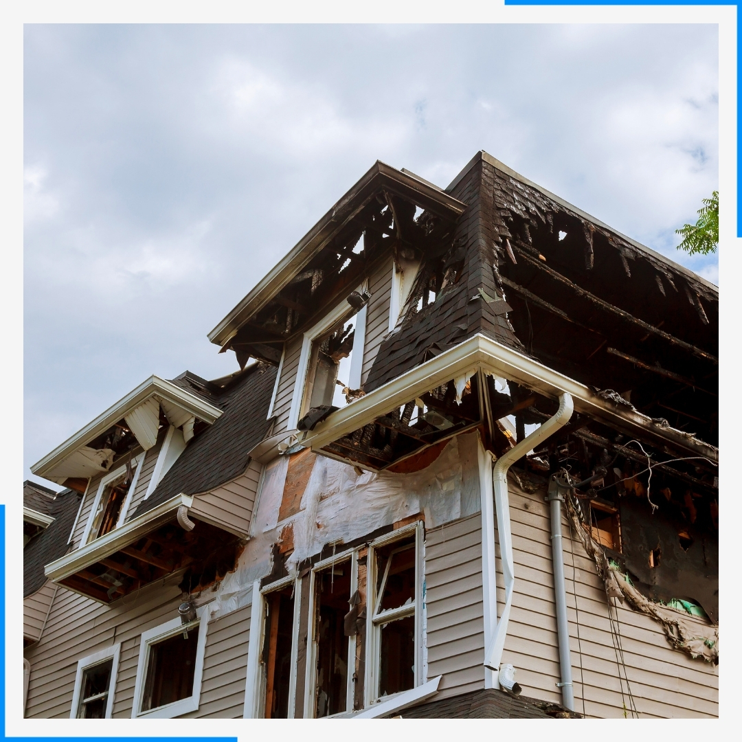house with fire damage