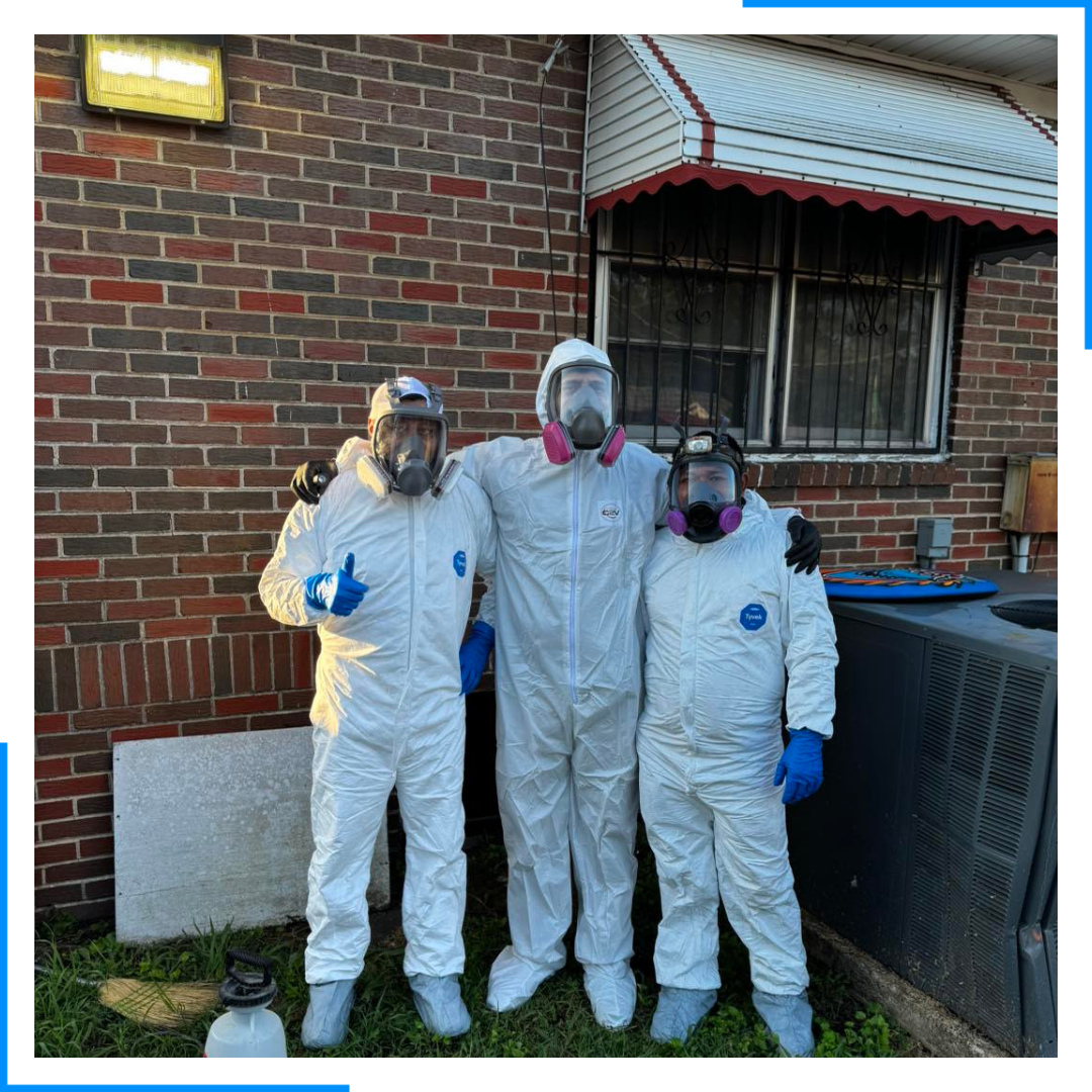 team ready for mold clean up